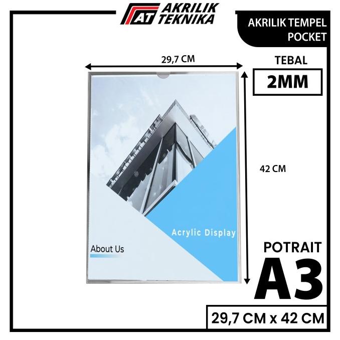 

mit ACRYLIC POCKET FRAME / AKRILIK THICKER / AKRILIK BROSUR A3