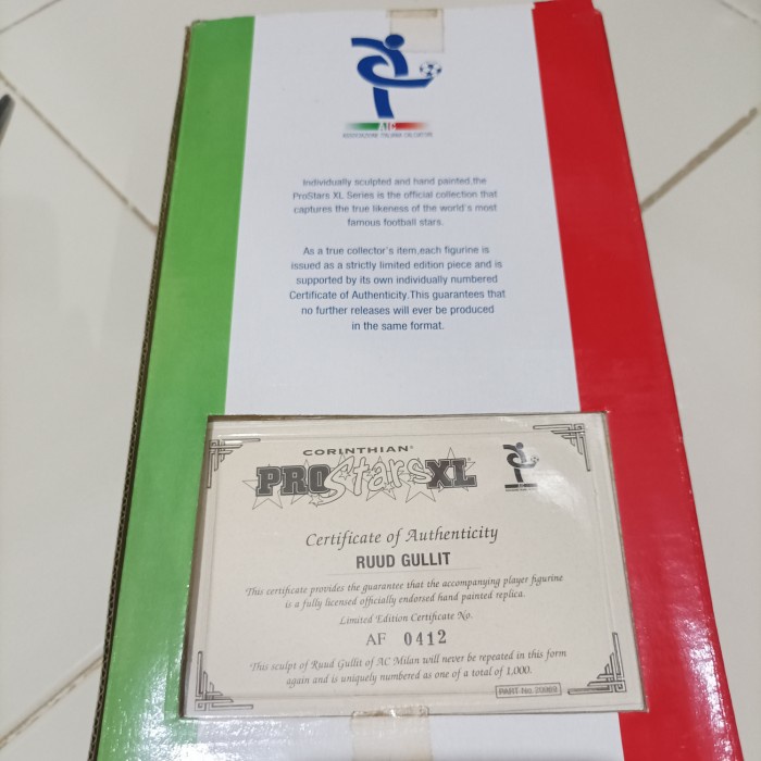 ruud gullit milan legendary - prostars corinthian size xl rare rerekeke85