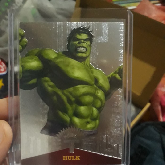 original kartu marvel fleer ultra metal avengers the hulk - very rare rerekeke85