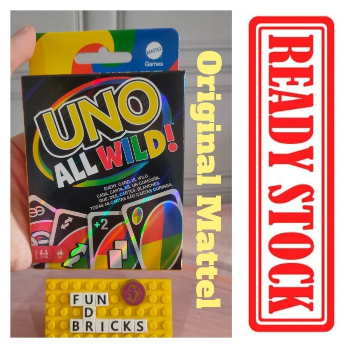 mattel uno all wild kartu original - uno all wild