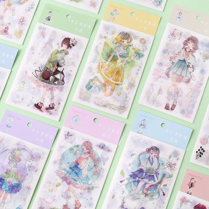 

favorit] JRN021 Deco Sticker Fairy Anime Cute Animal Dairy Journal Scrapbook