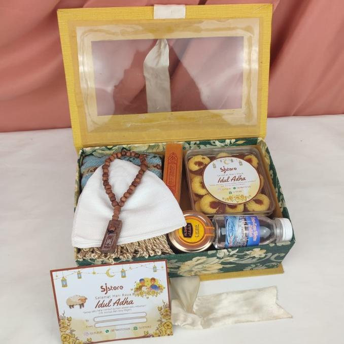 

Terlarisss - Box Paket Set Oleh Eid Idul Adha Souvenir Sajadah Hampers 005 - Langsung Kirim