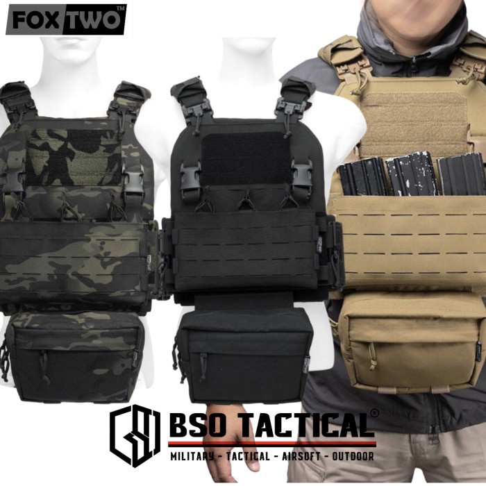 Promo Rompi Tactical Foxtwo Gen2 Laser Cut Molle Vest Full Set Quick Release