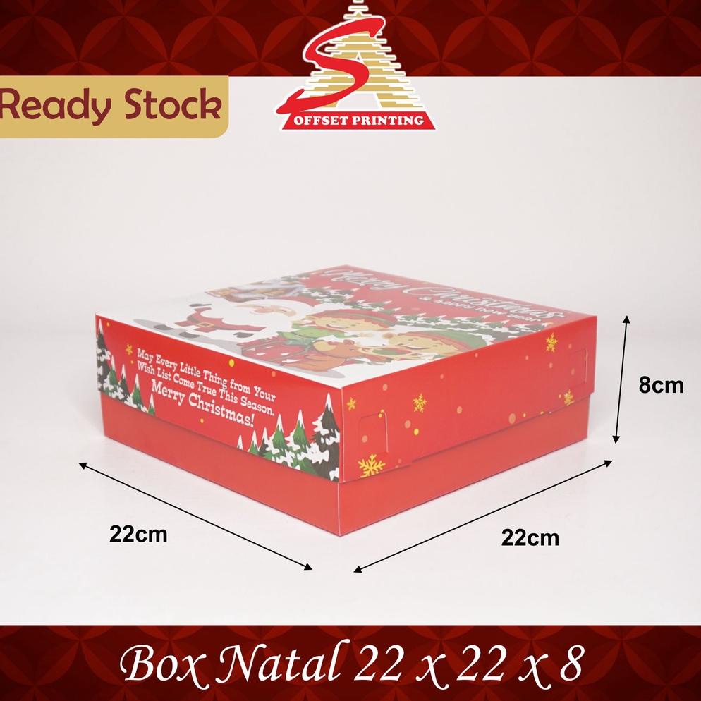 

[Terbaru] 22X22X8 Box Natal/Christmas Box/Christmas Hampers/Dus Natal Murah