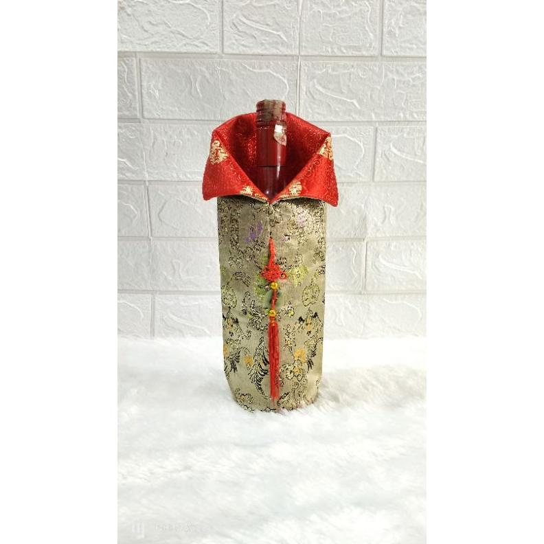 Tcjo*286 Cover Botol Wine / Hiasan Botol Wine / Hiasan Baju Botol Wine