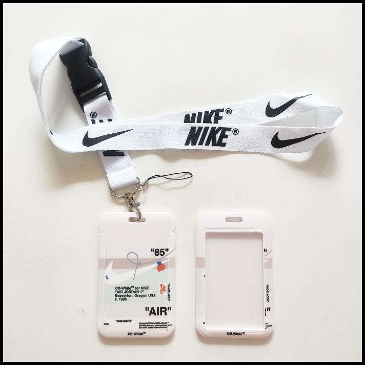 

TERBARU ID CARD HOLDER NAME TAG LANYARD / KALUNG KARTU BLACK WHITE NIKE AJ !!!!!