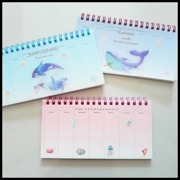 

BEST DEAL CUTE SEA PASTEL WEEKLY PLANNER / BUKU ANGENDA JADWAL / SCHEDULER !