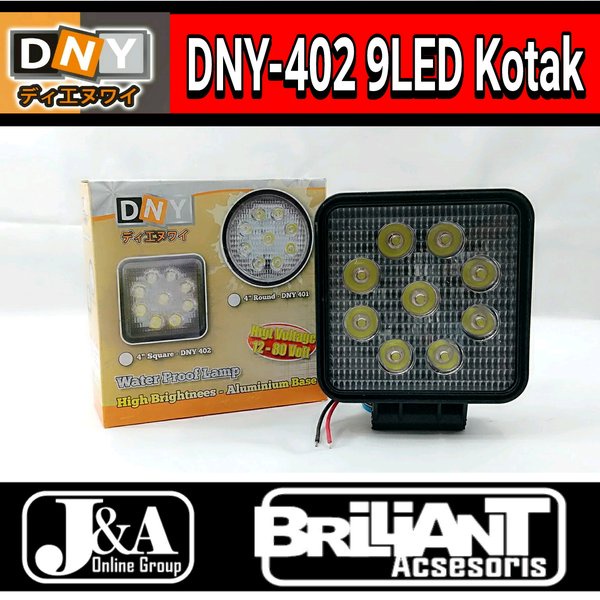 Lampu Sorot LED DNY 9titik White Bulat & Kotak