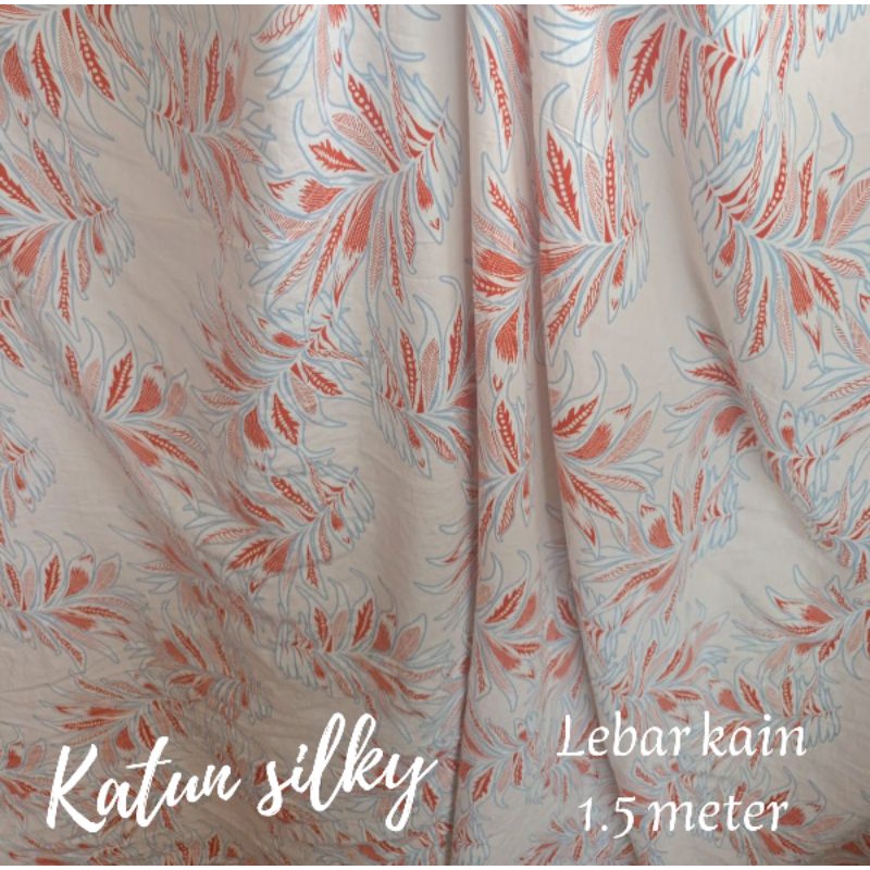 kain katun rayon silk motif luna