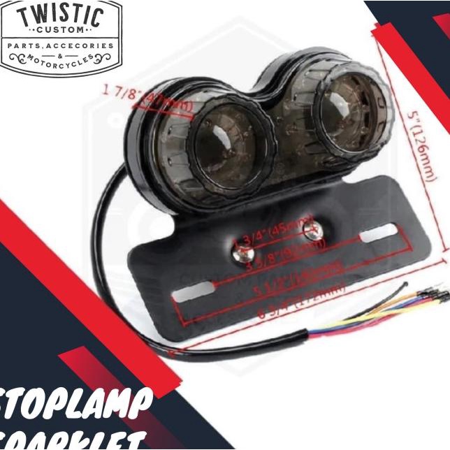 Stoplamp Sparklet Lampu Belakang Motor Kawasaki W175 Cb Harley Triumph