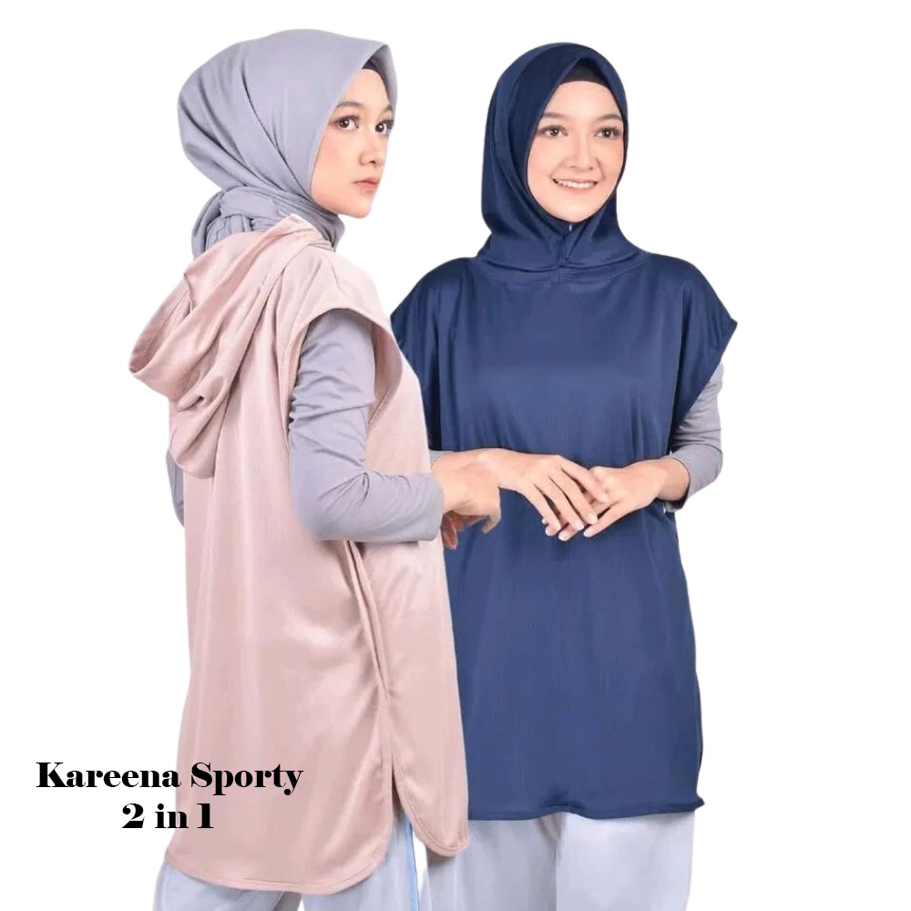Jilbab Hijab Kerudung Khimar Syari Sporty Kareena