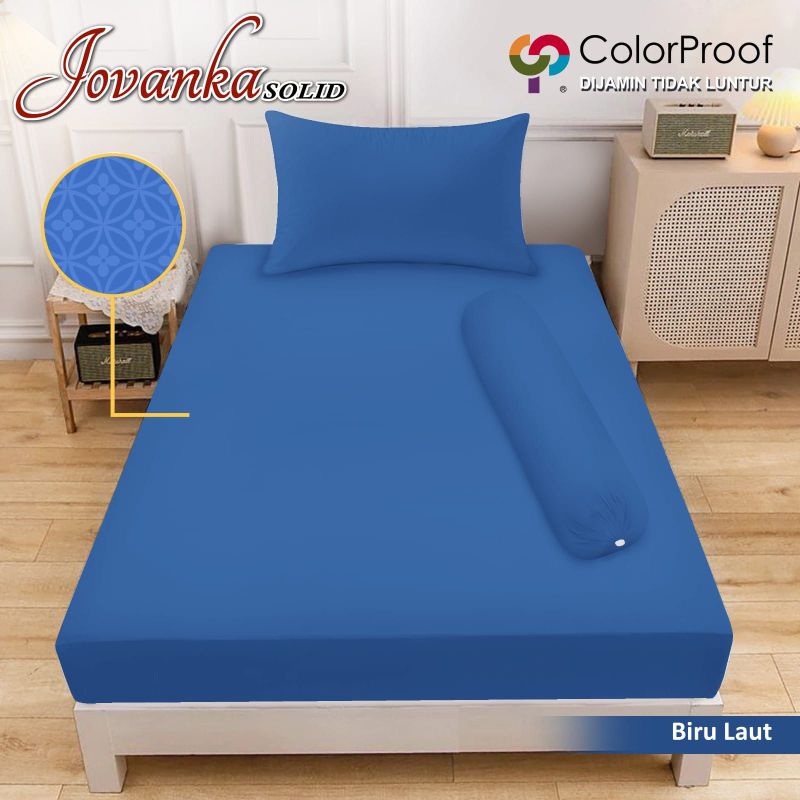 JOVANKA - Sprei Jaguared Biru Laut By FATA Ukuran 120x200