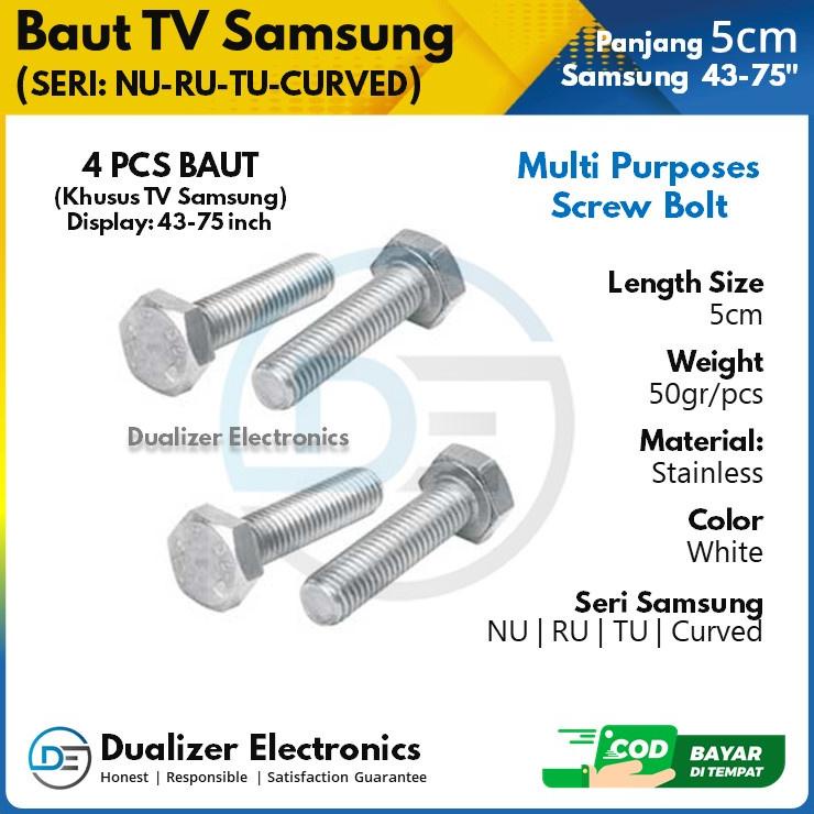 Hebat Baut Bracket Tv Samsung Seri Nu Ru Curved 43-75 Inch Uhd Smart Tv
