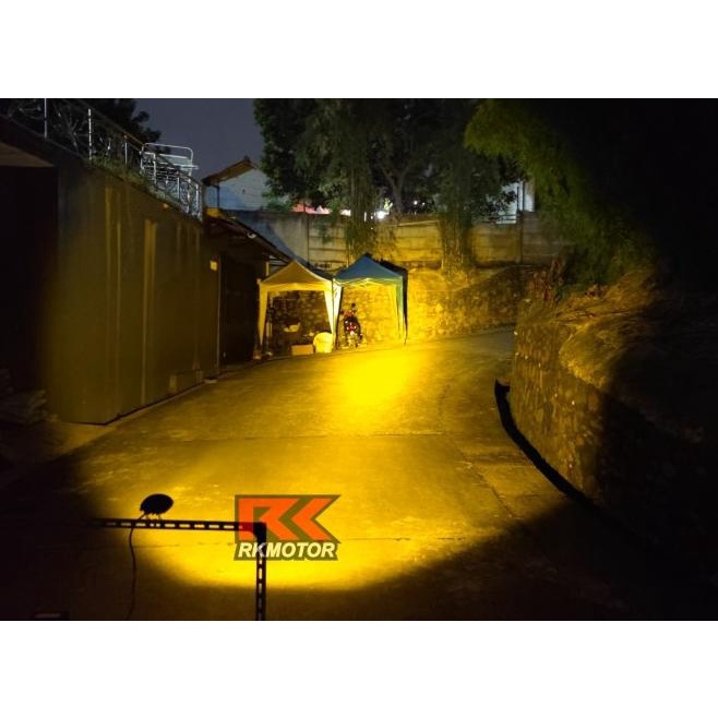 Lampu Sorot Tembak Mobil Motor Kuning Anti Kabut Terang