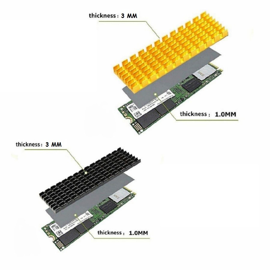 Heat sink SSD NVME M2 2280 3MM
