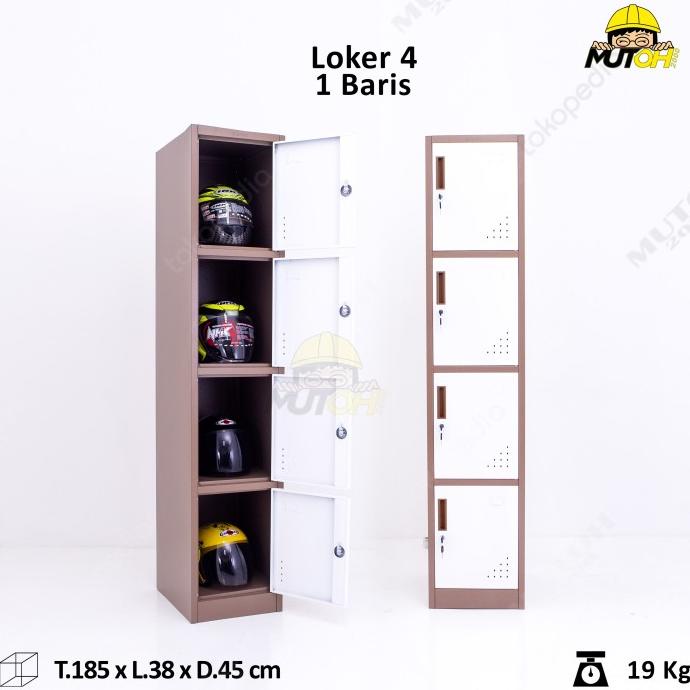

[ Megaelektro99 ] Loker Locker Besi 4 Pintu Single Full Plat Ls04P Stok Terbatas