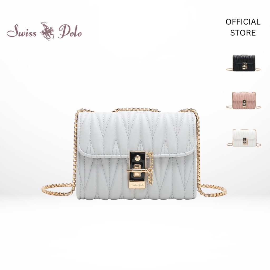Swiss Polo Chain Shoulder Bag / Sling Bag / Crossbody Bag (Tas Bahu Wanita / Tas Selempang Wanita)  