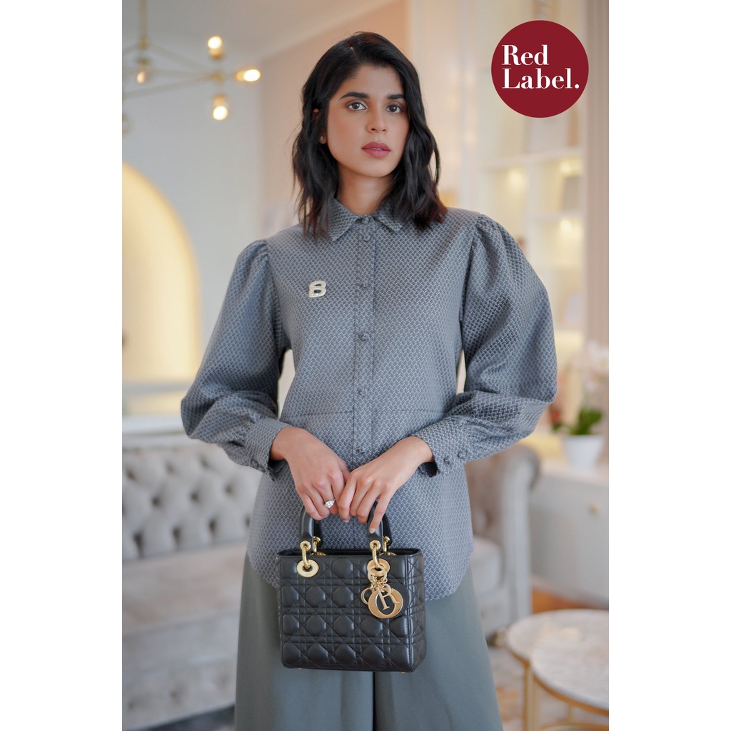 Benang Jarum - Grey Chevron Shirt