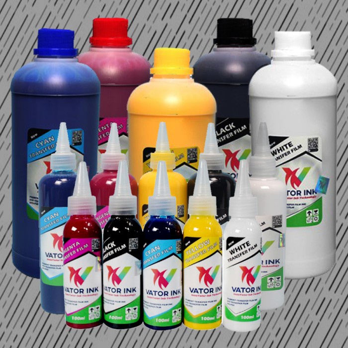 

Asli Tinta Dtf Vator / Tinta Vator Dtf Ink / Cmyk / White Hemat