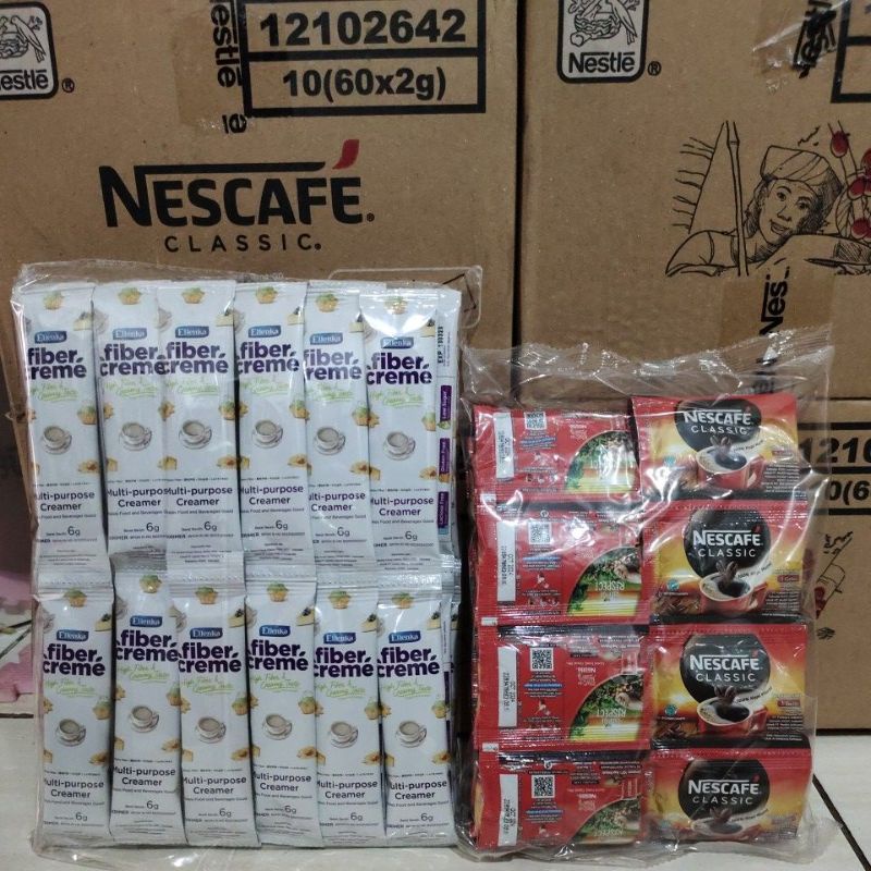 

Fiber Creme 60 Sachet Dan Kopi Nescafe 60 Sachet