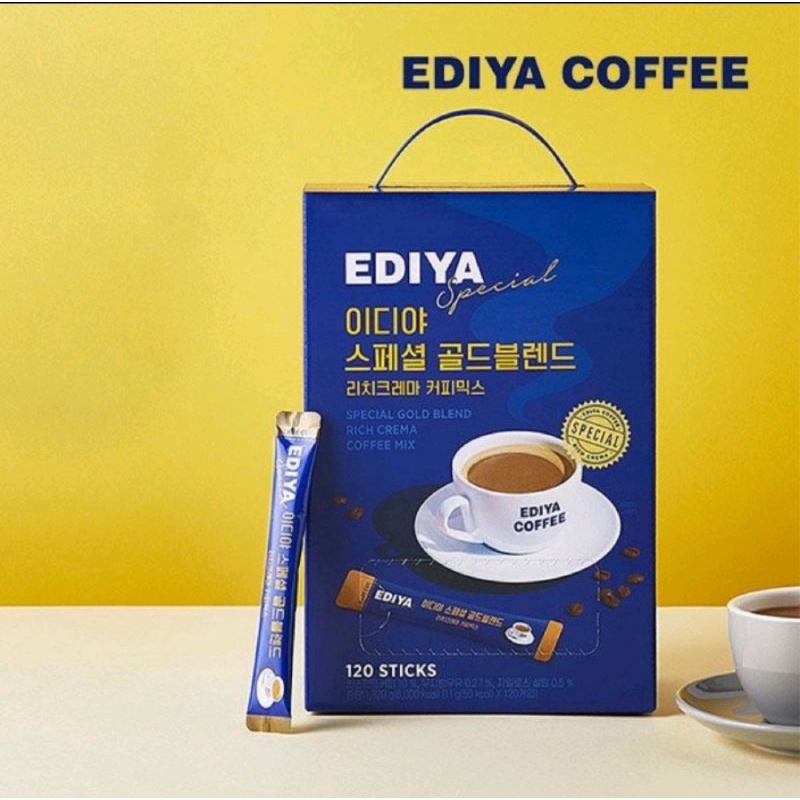 

[10 Sachet]Ediya Coffee Special Gold Blend Rich Crema Coffeex Korea Kopi