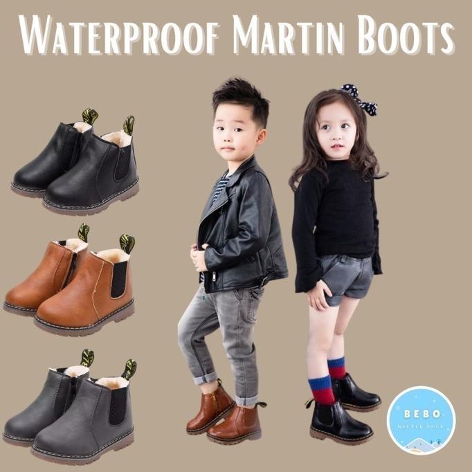 Waterproof Winter Martin Boots for Kids Ankle Boots Anti Air Anak