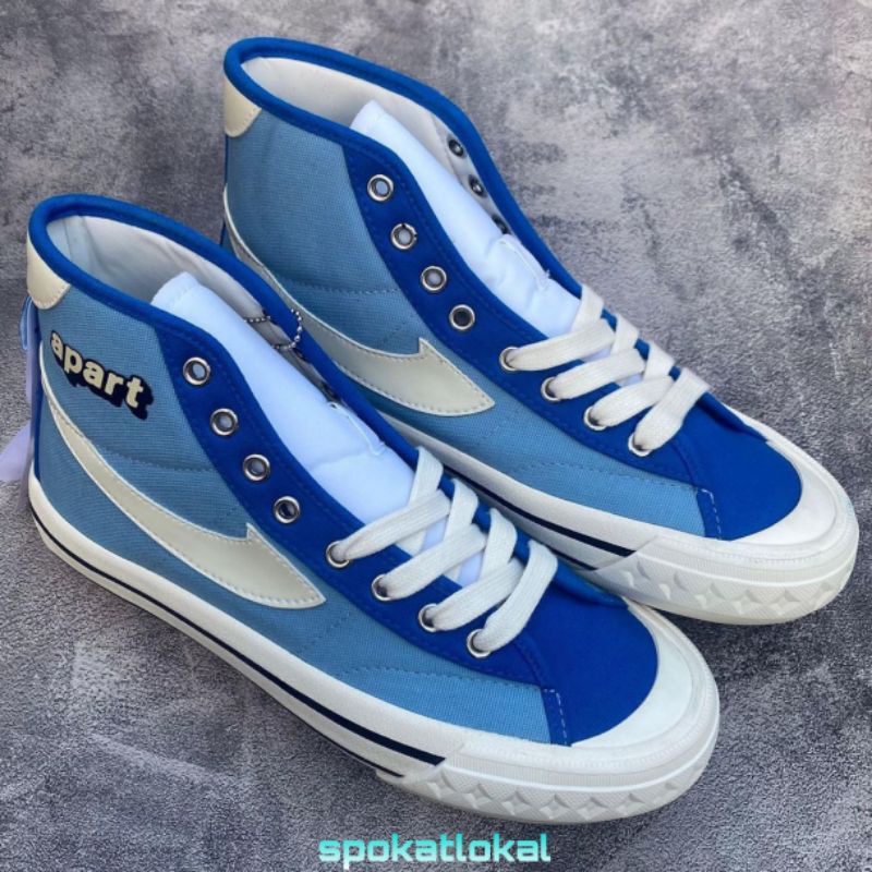 Sepatu Compass X Unkl 347 Hi/High Baby Blue Desain No.10 Size 39 - 44 Original BNIB Fullset