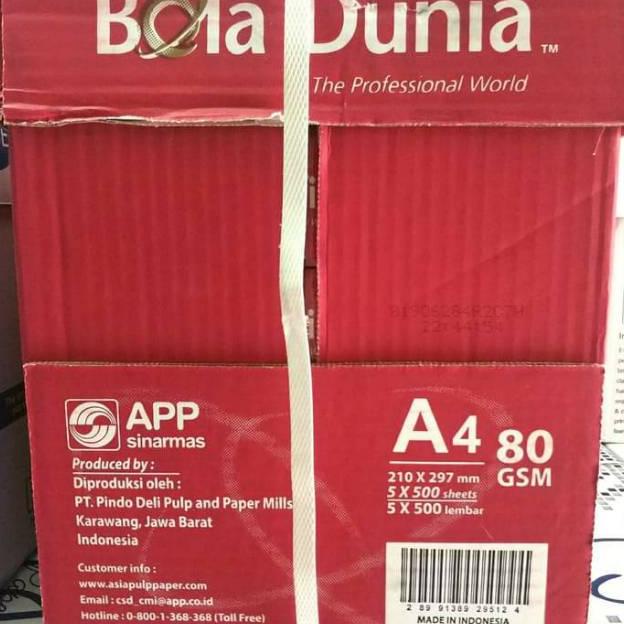 

Flash Sale - Kertas A4 80 Gram Bola Dunia .,