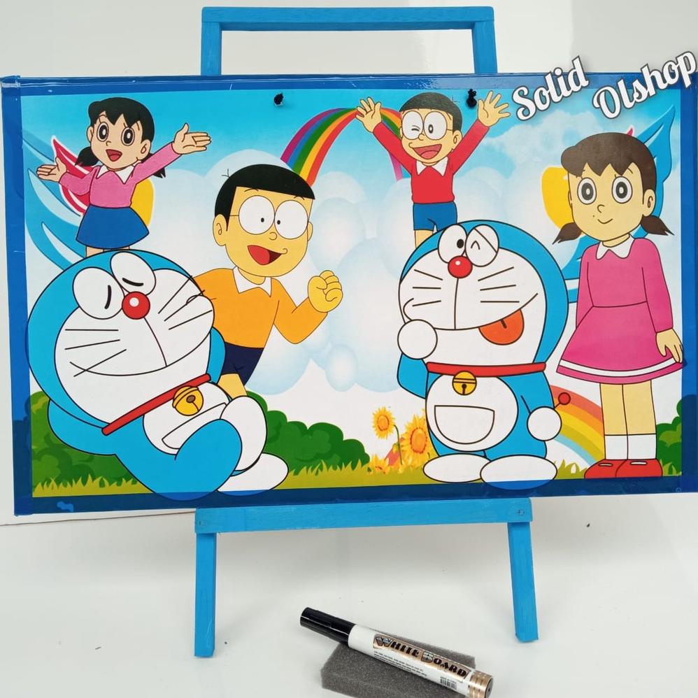 

New! Papan tulis white board anak dengan penyaangga ukuran 30x50 gratis spidol dan penghapus !
