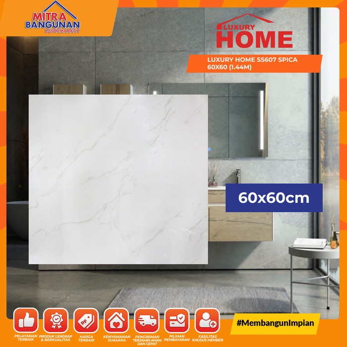 GRANIT LANTAI DINDING LUXURY HOME SS607 SPICA 60X60 (1.44M)