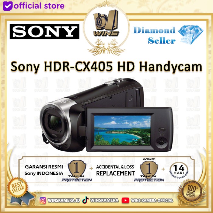 SONY HDR-CX405 HD HANDYCAM GARANSI RESMI SONY