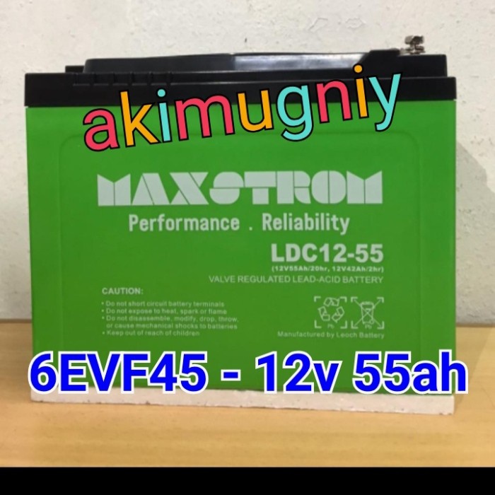 ✅Ready Aki 6-Evf-45 Vrla 12V 45Ah Gel Sepeda Listrik Selis Ups Solar Panel Terbatas