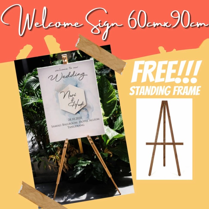 

Terbaru Welcome Sign Wedding Sign Termasuk Standing Easel Promo Terlaris