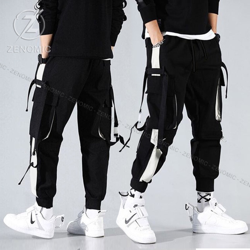 Celana Cargo Pants Men Six Poet Jogger Trendy Fashion Loose Versi Korea Style