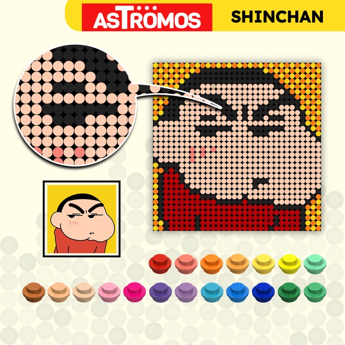 

Masih Ada! Build By Number 32X32 Shinchan Diy Balok Lukisan Mosaik Paint Art