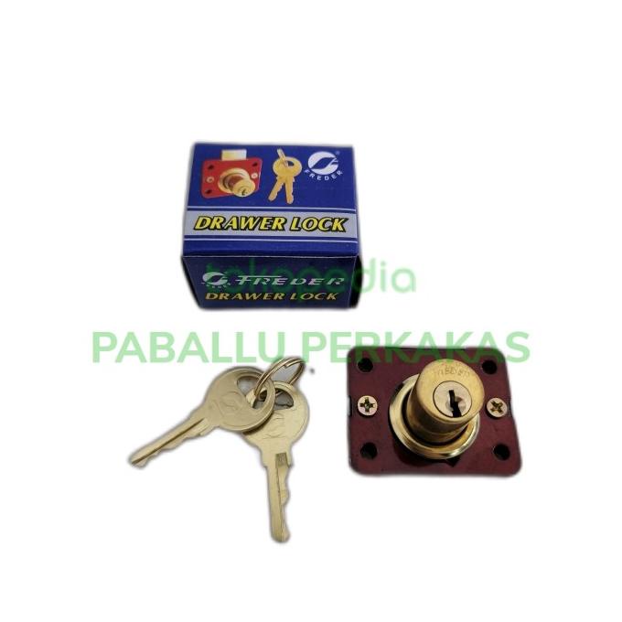+++++] Freder Kunci Laci 508 16mm Merah / Kunci Lemari Loker Kecil Model 808