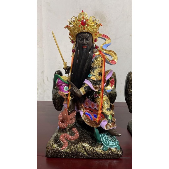 patung dewa Siong Te Kong / Hian Tian shang - kayu taiwan - 16 inch -2
