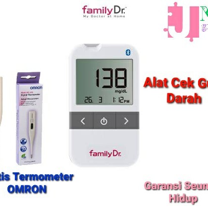 Ready Alat Cek Gula Darah Family Dr Blood Glucose Gratis Thermometer OMRON
