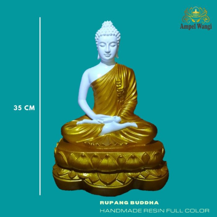[FREE PACKING] Patung Buddha Rupang Buddha Sakyamuni Bahan Fiber Resin