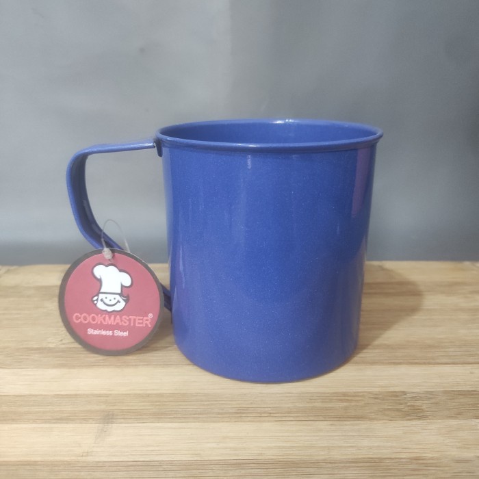 (:(:(:(] Mug Camping Stainless Biru Cookmaster