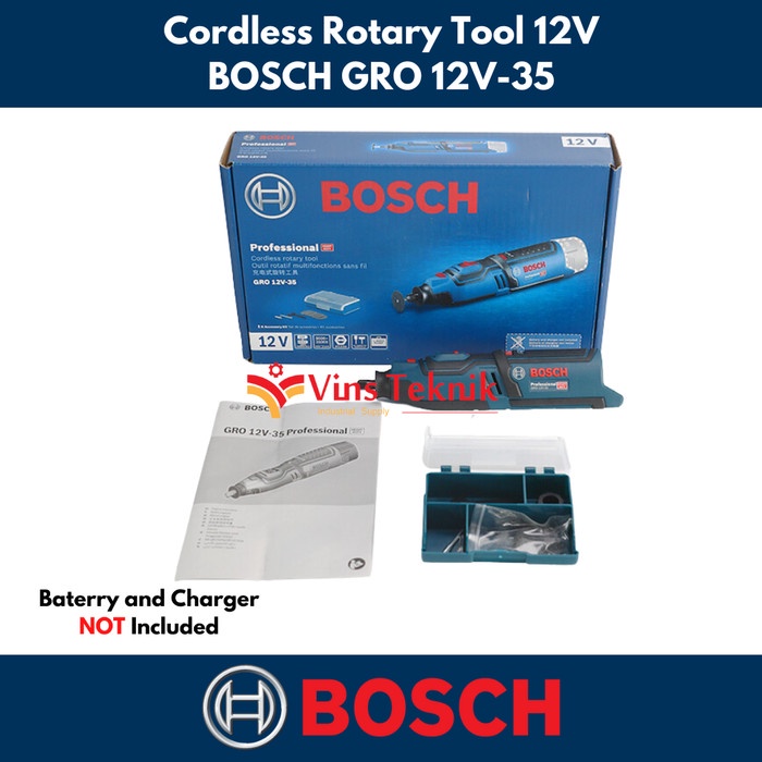 Mesin Gerinda Tuner Cordless Rotary Tool GRO12V-35 Bosch GRO 12V-35 -Megah CT