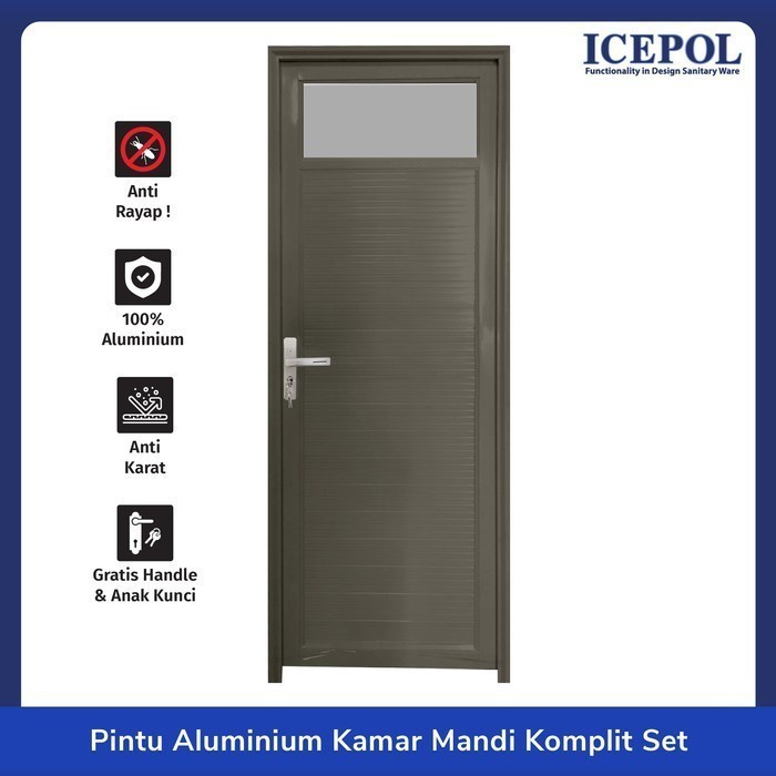 PINTU ALUMINIUM IC007 PINTU KAMAR MANDI KUSEN ALUMUNIUM