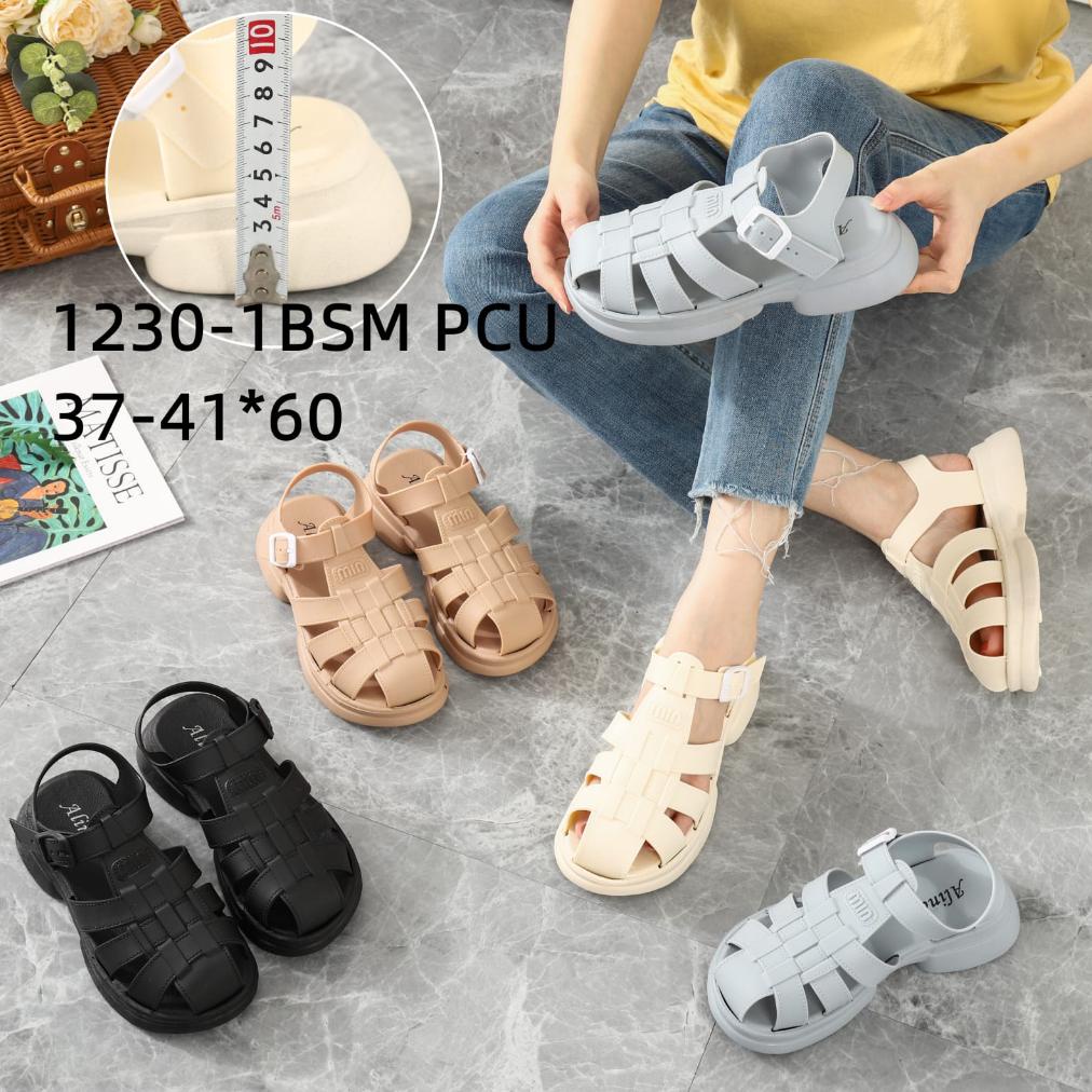 Kekinian Sandal Wanita /Sepatu Sandal Jelly Alina 1230-1/Slip on Karet Kekinian .,