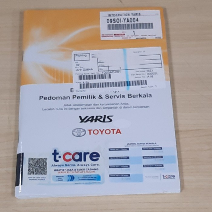 Terbaru Buku Manual Pedoman Pemilik Integration Book New Yaris Original Promo Terlaris