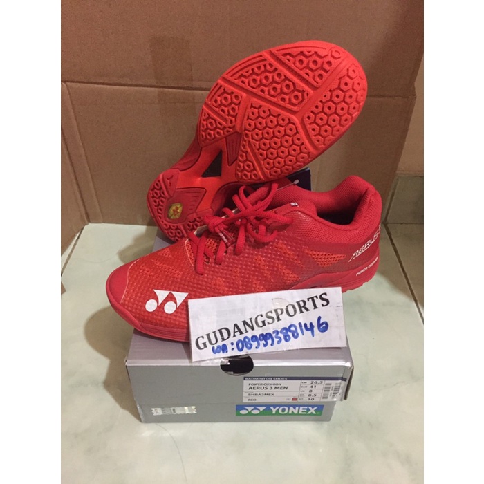 ✨Original Sepatu Badminton Yonex Aerus 3 Red Original Diskon