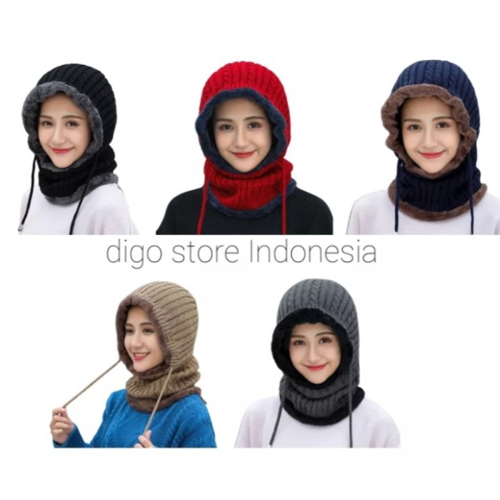 TOPI RAJUT KOREA TOPI HIJAB TOPI MUSIM DINGIN IMPOR MURAH MERIAH