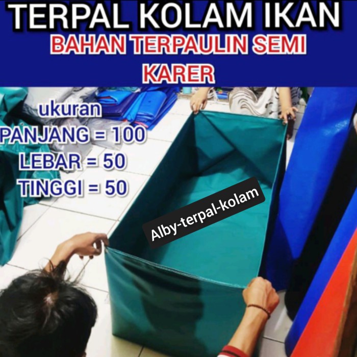 Promo Terpal Kolam Ikan Bahan Semi Karet Uk 1005050