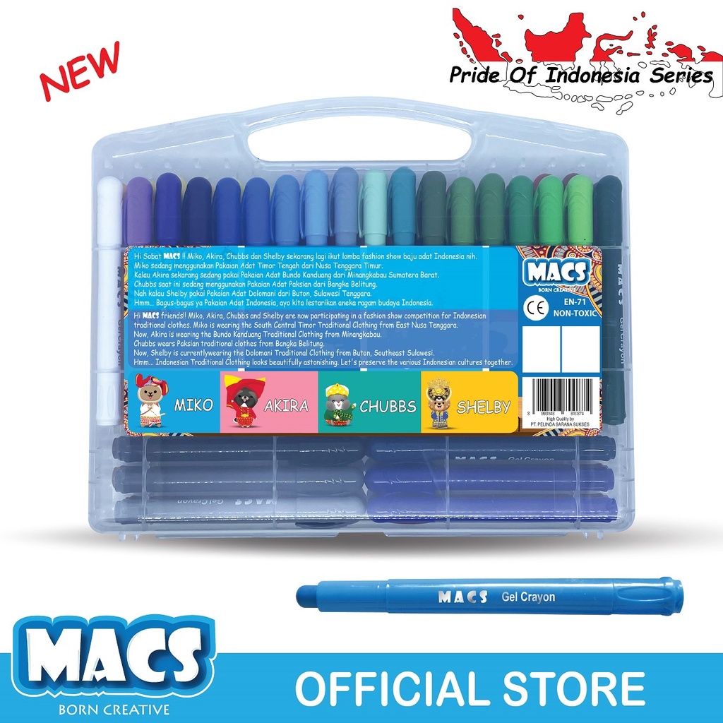 

Macs Gel Crayon 48 Warna Colors