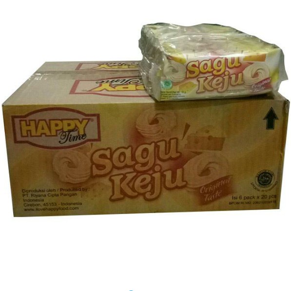 

1 Karton - Happy Time Sagu Keju Biskuit 120 Pcs