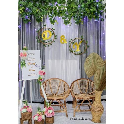 Kualitas NO 1 Dekorasi lamaran backdrop VARIASI/Dekorasi lamaran/akadnikah TEBAL